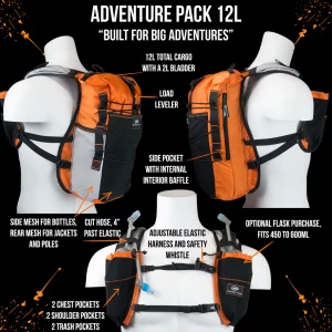 Adventure Pack 12L – Orange Mud