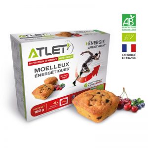 Moelleux énergétiques BIO aux fruits rouges 4 X 40G – ATLET